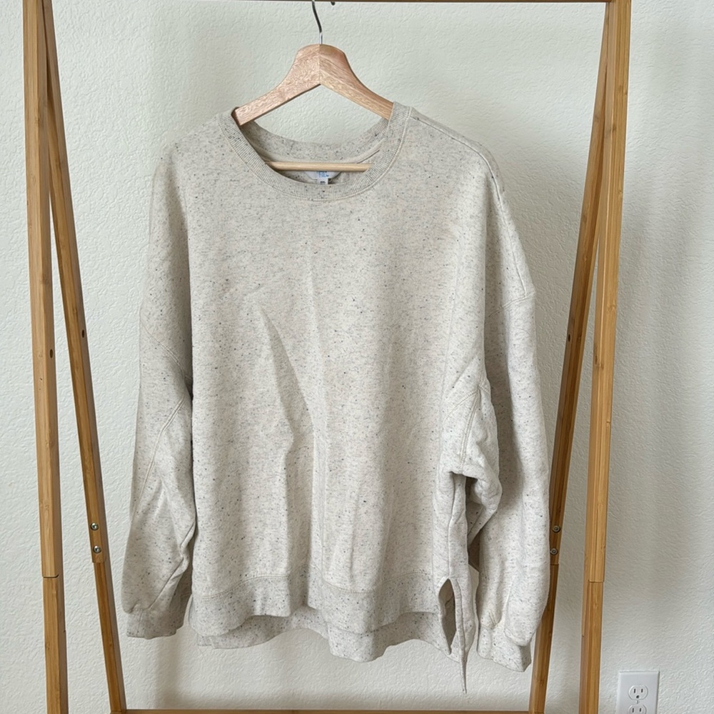 cozy speckled sweatshirt